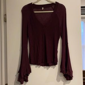 Free People Bell Sleeve Sweater